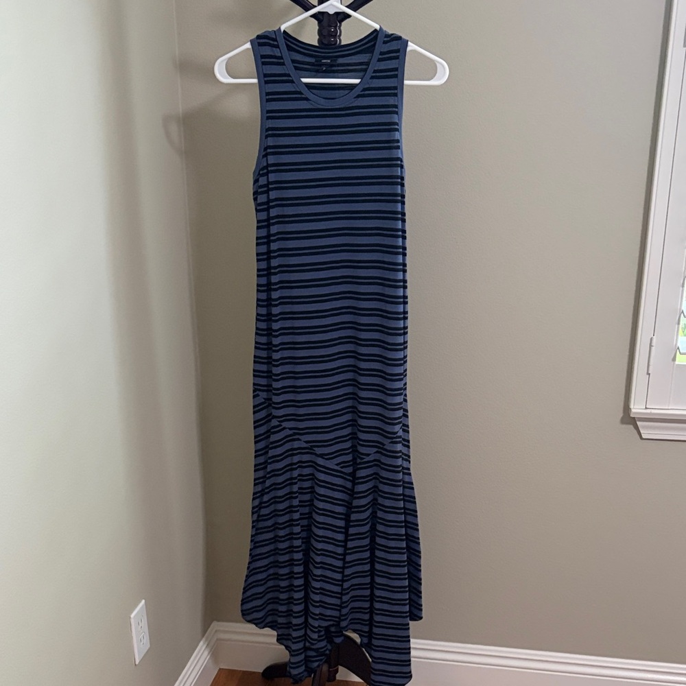 Mossimo Supply Co. Navy and Black Striped Maxi Dress
